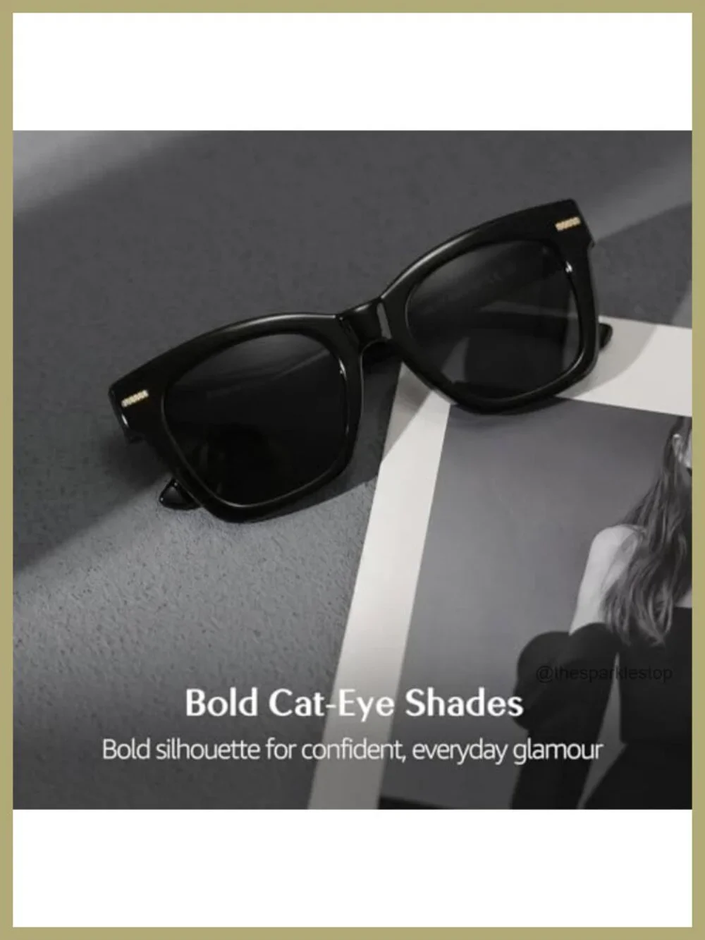 Retro Oversized Square Sunglasses for Women Polarized U400 Protection